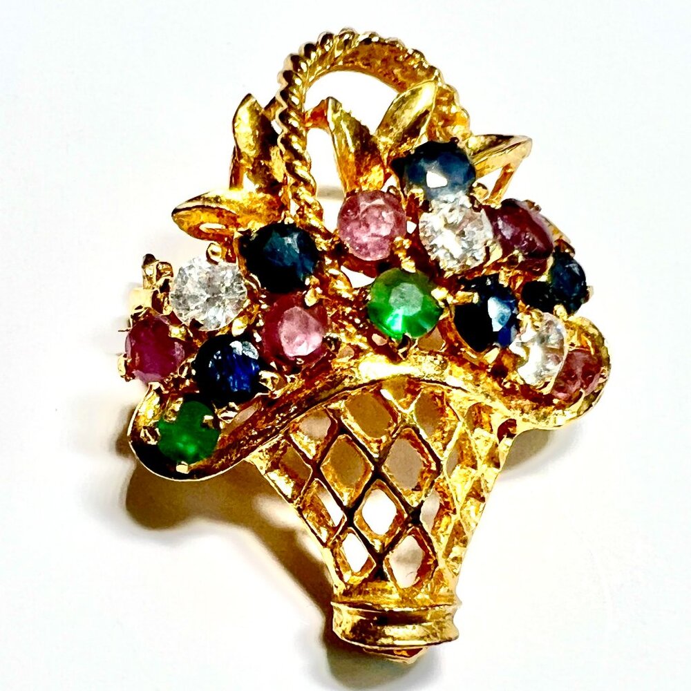 BEAUTIFUL BASKET BROOCH